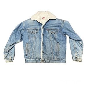Vintage levis faux shearling denim